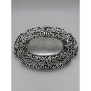 Wilton Armetale ACANTHUS Large Oval Serving Platter Tray 19" RWP Pewter Finish